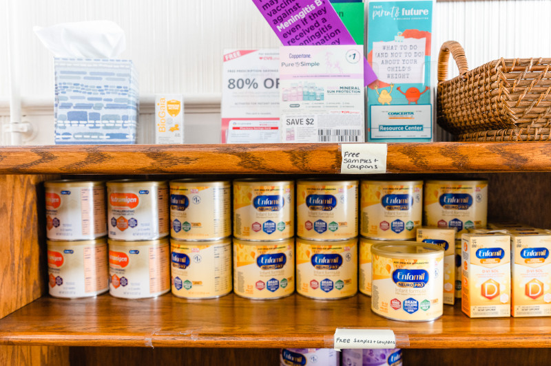 formula on a shelf